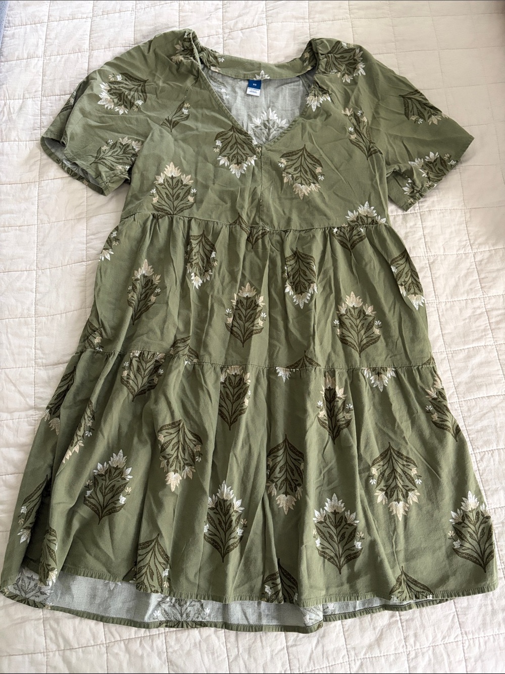 Old Navy Green Floral Dress